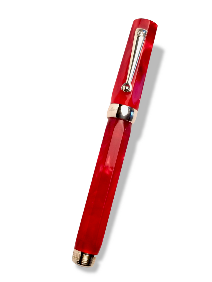 Montegrappa Micra Mini Fountain Pen 18k - Marbled Red