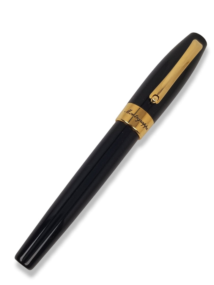 Montegrappa Fortuna Fountain Pen - Black And Gold