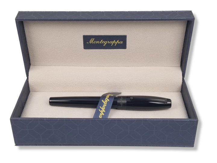 Montegrappa Fortuna Fountain Pen - Black And Ruthenium