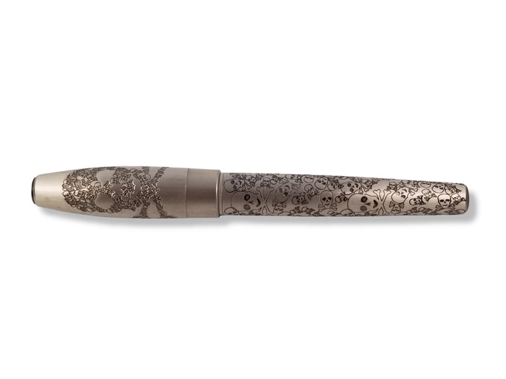 Montegrappa Fortuna Fountain Pen - Silver Merry Skull