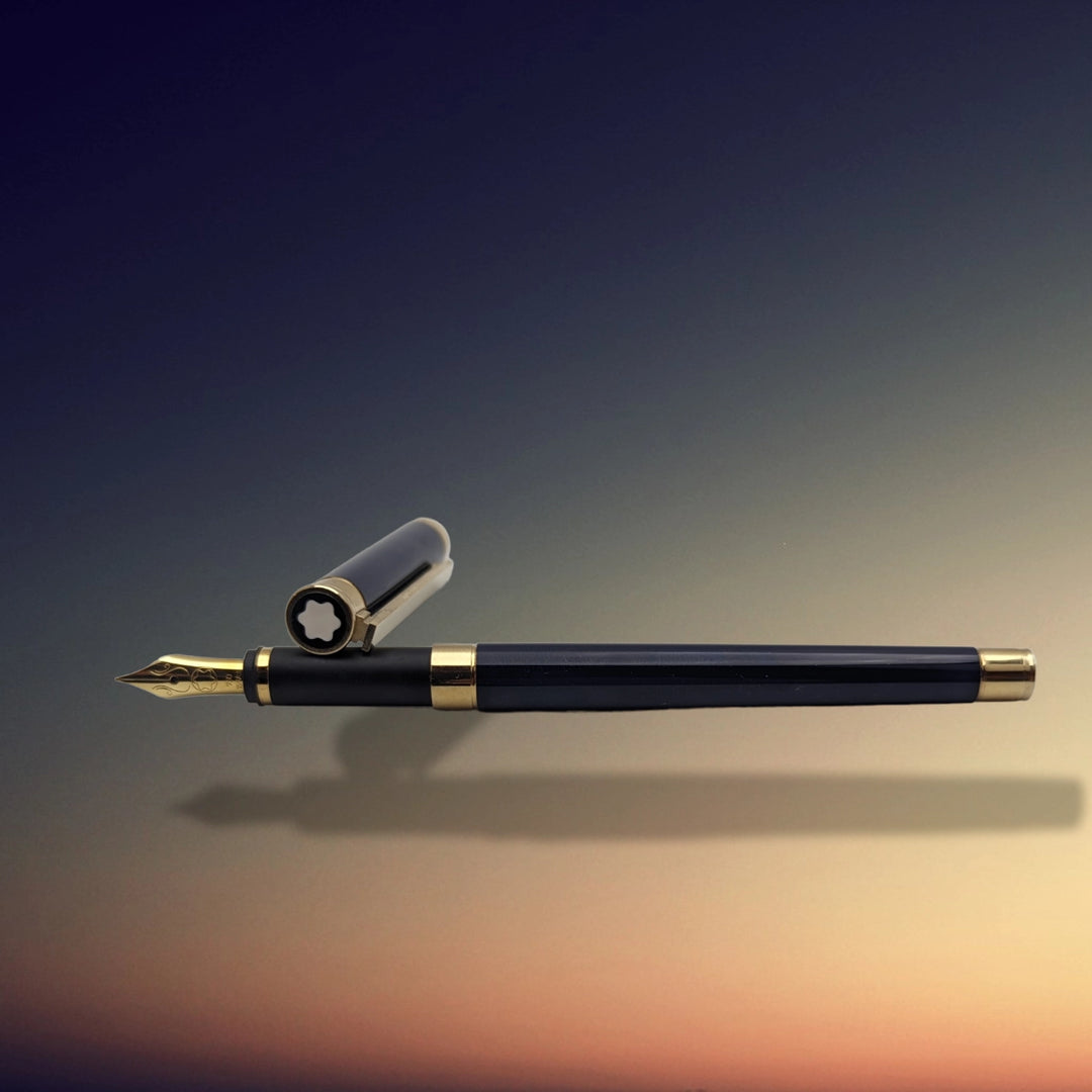 Montblanc Nobless Blue Lacquer Gold Plated Fountain Pen