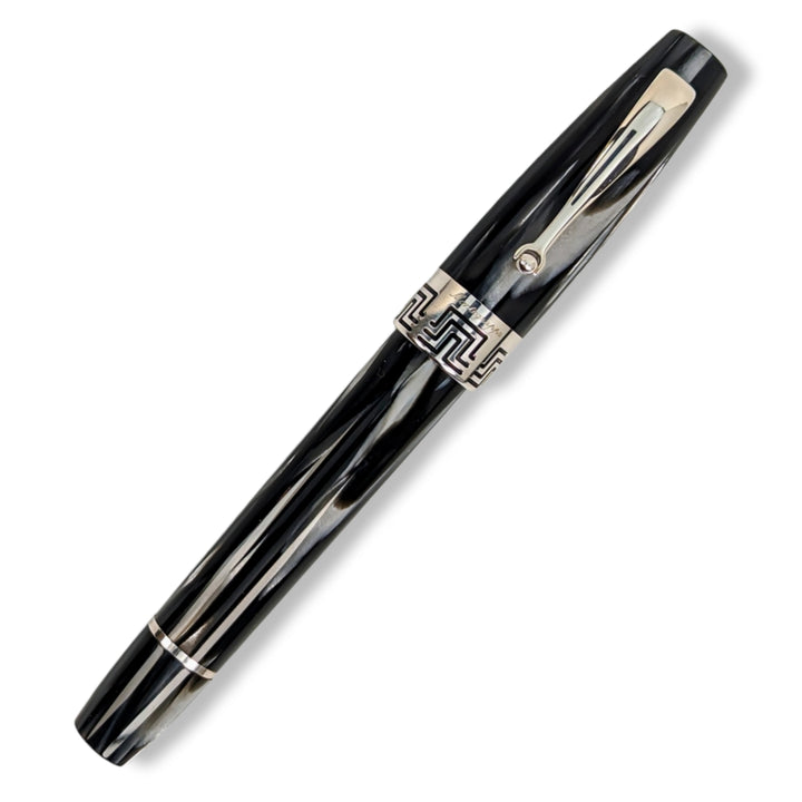 Montegrappa Extra 1930 Black & White Celluloid  - Fountain Pen