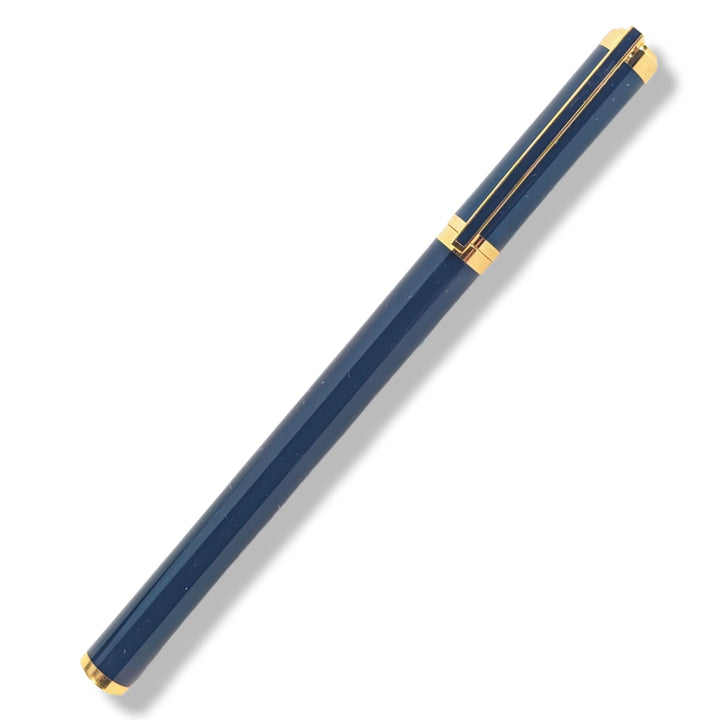 S.T. Dupont Classic Slim Dark Blue Lacquer Fountain Pen - Vintage
