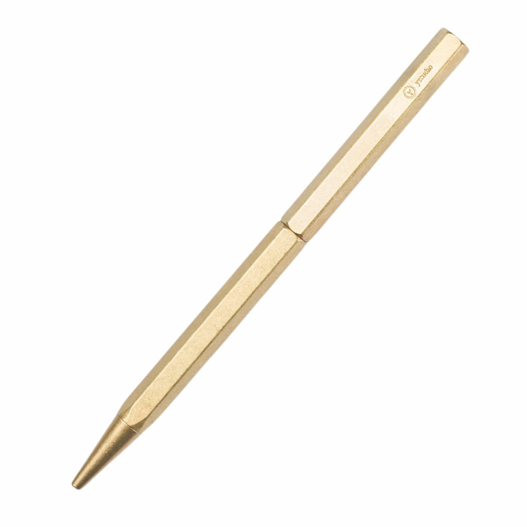 yStudio Classic Revolve Slim Ballpoint Pen - Brass