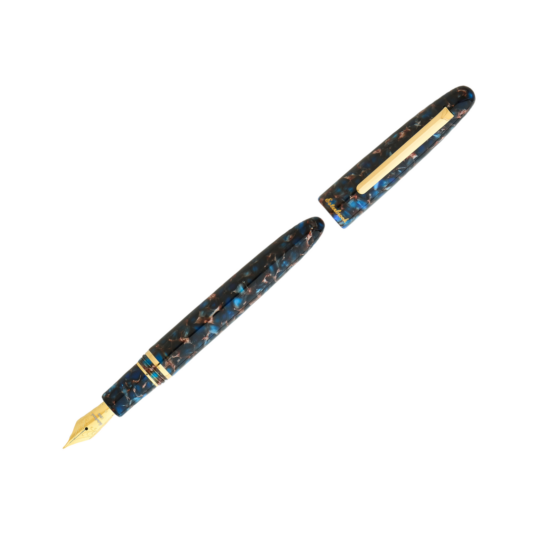 Esterbrook Estie Nouveau Blue Fountain Pen - 18k Gold Medium Nib