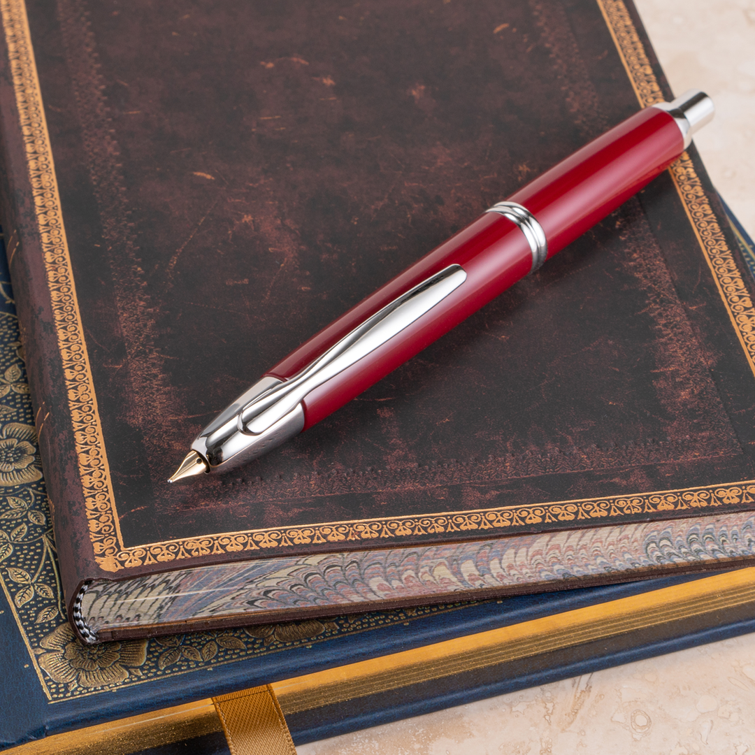 Pilot Vanishing Point Red / Rhodium Fountain Pen