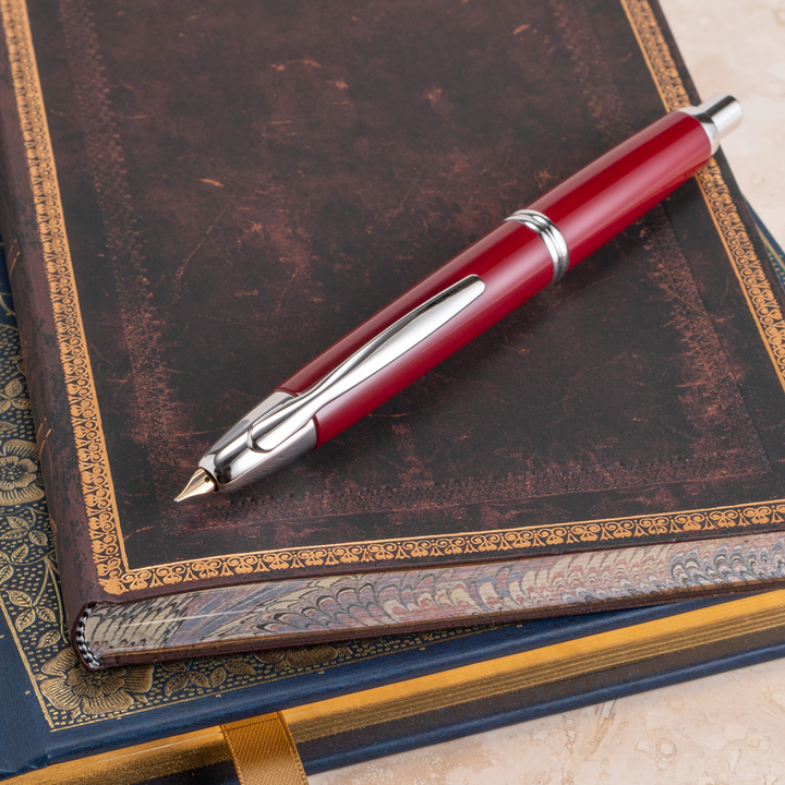 Pilot Vanishing Point Red / Rhodium Fountain Pen