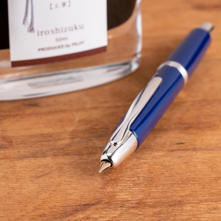 Pilot Vanishing Point Blue / Rhodium Fountain Pen