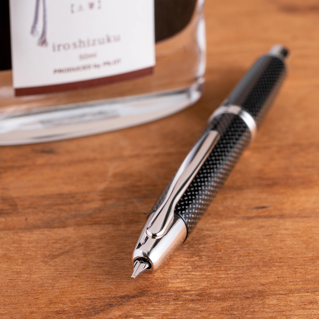 Pilot Vanishing Point Black Carbonesque Fountain Pen