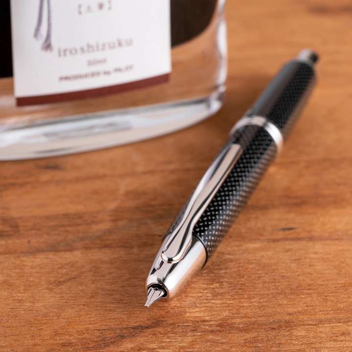 Pilot Vanishing Point Black Carbonesque Fountain Pen