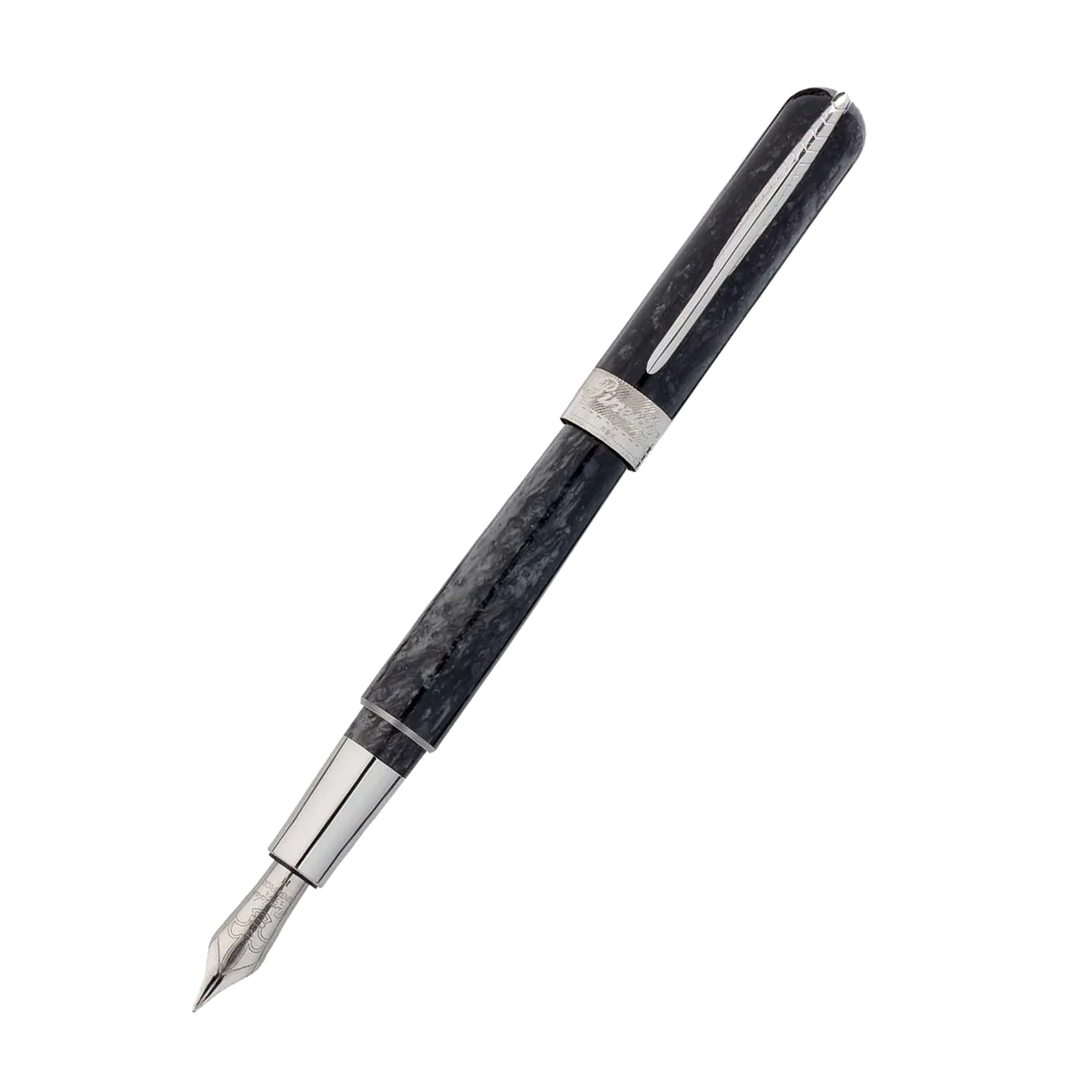 Pineider Avatar Coal Gray Fountain Pen Steel Nib