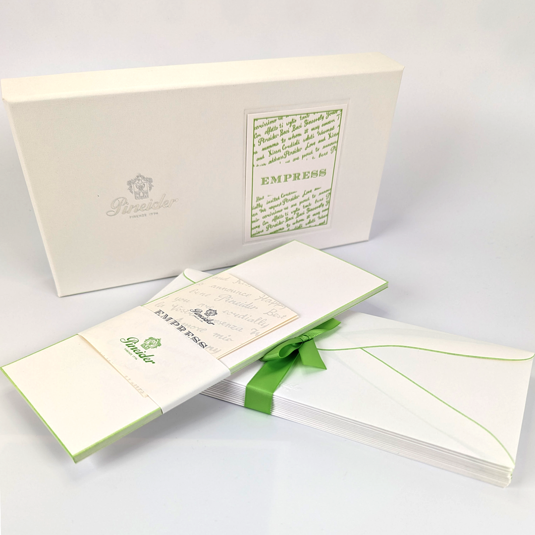 Pineider Empress - 8.5" x 3.75" Notecard & Envelope Box (12ct)