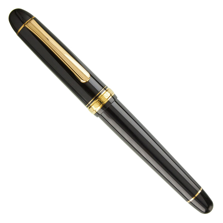 Platinum #3776 Century Fountain Pen - Black w/ Gold Trim