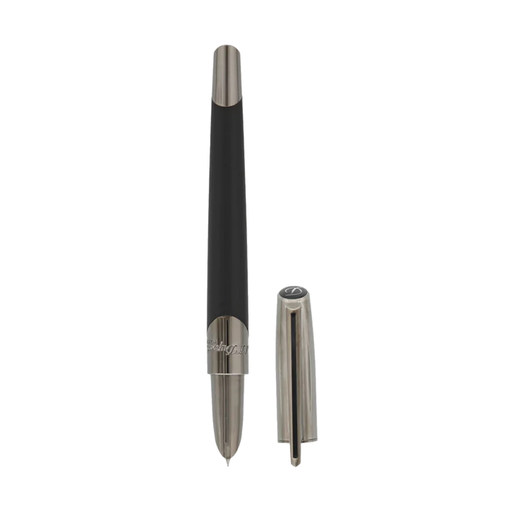 S.T. Dupont Défi Millenium Fountain Pen - Gunmetal & Matte Black