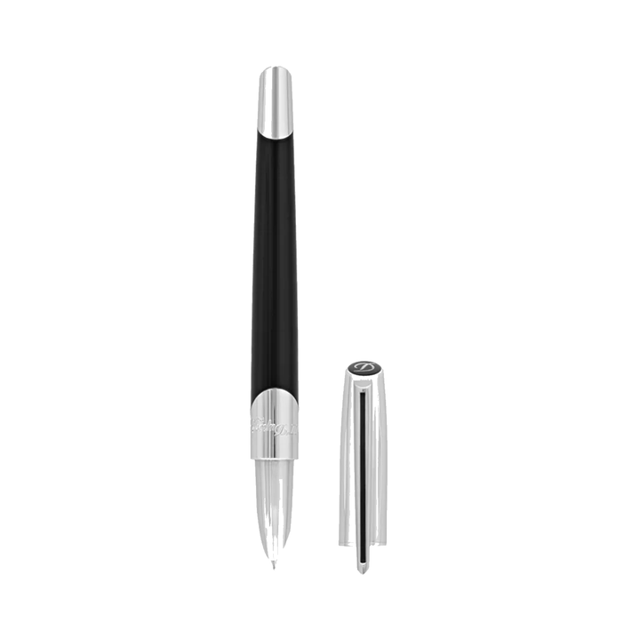 S.T. Dupont Défi Millenium Fountain Pen - Silver & Black