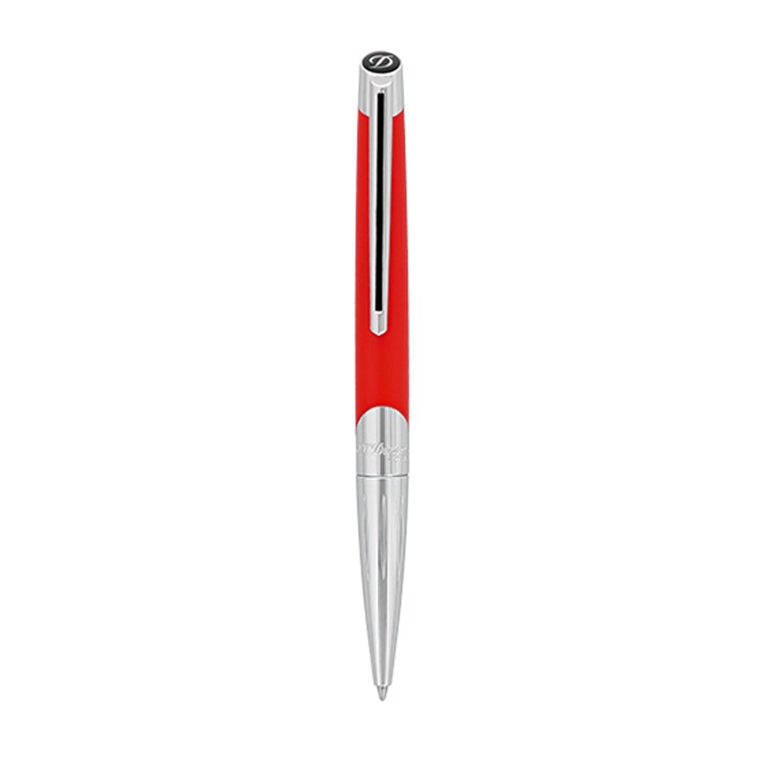 S.T. Dupont Défi Millenium Ballpoint Pen - Silver & Red