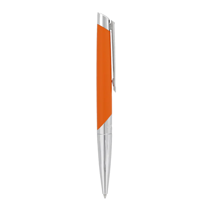 S.T. Dupont Défi Millenium Ballpoint Pen - Silver & Matte Orange