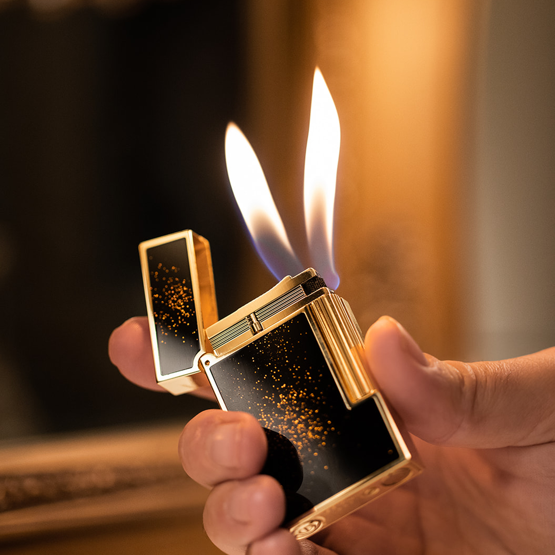 S.T. Dupont Line 2 Gold Dust Lighter