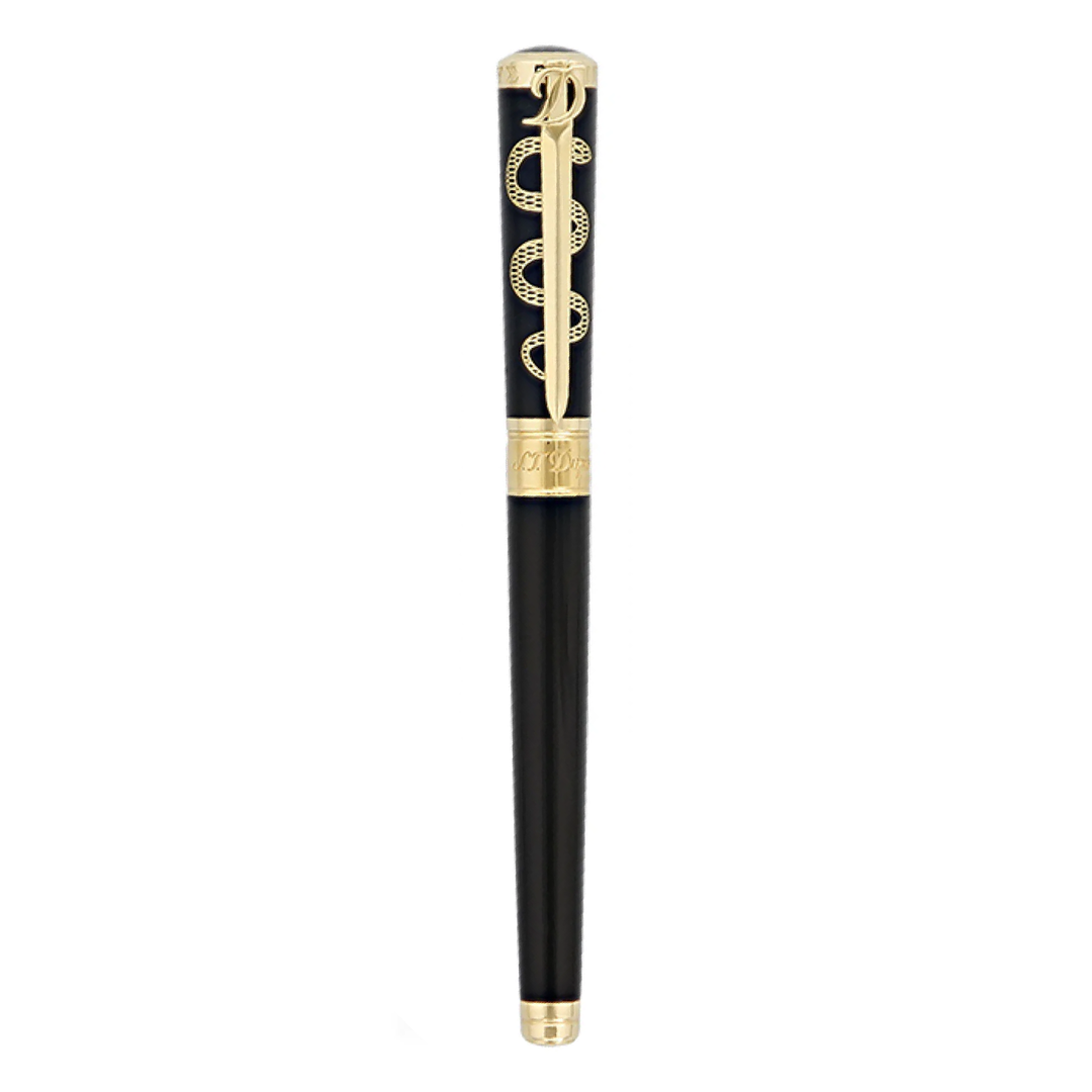 S.T. Dupont Liberté Hippocrate Sword Black & Gold Rollerball