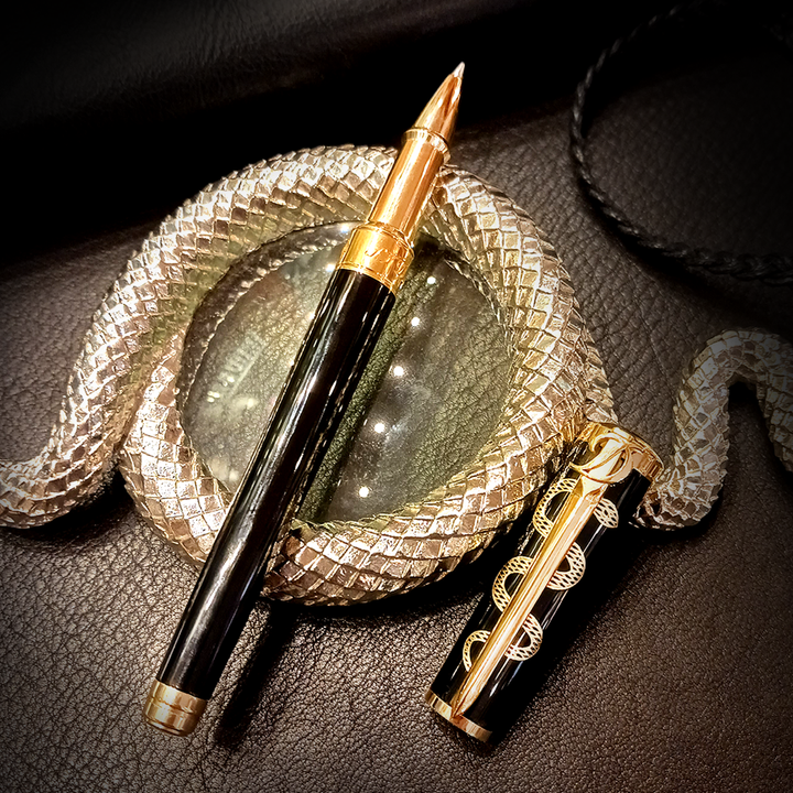 S.T. Dupont Liberté Hippocrate Sword Black & Gold Rollerball