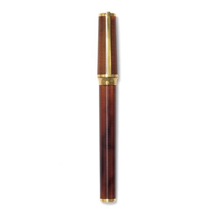 S.T. Dupont Montparnasse Chairman Honeycomb Guilloche Fountain Pen - Amber