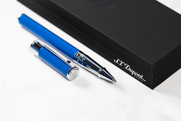S.T. Dupont D-Initial Rollerball Pen - Electric Blue