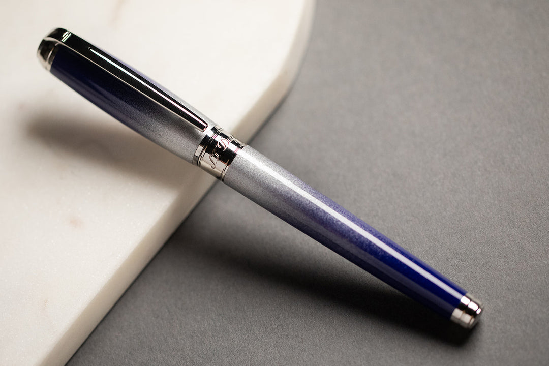 S.T. Dupont Line D Starburst Rollerball - Blue