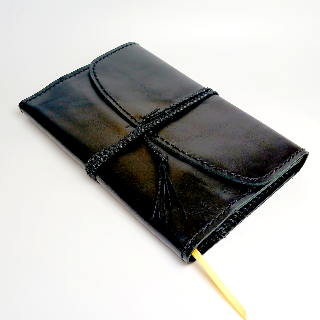 The Pleasure of Writing Leather Travel Journal with Tie and Bookmark