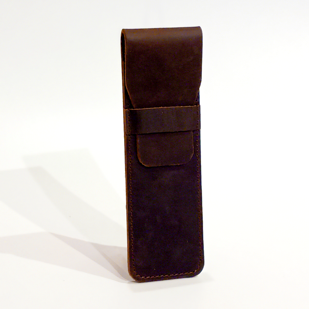 Leather Pen Sleeve w/ Flap