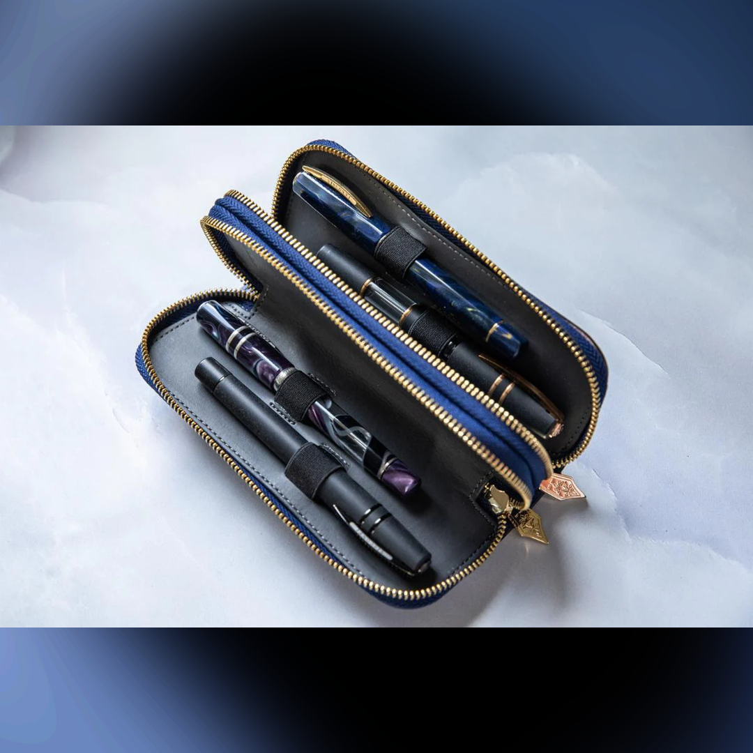 Visconti 4 Pen Leather Case