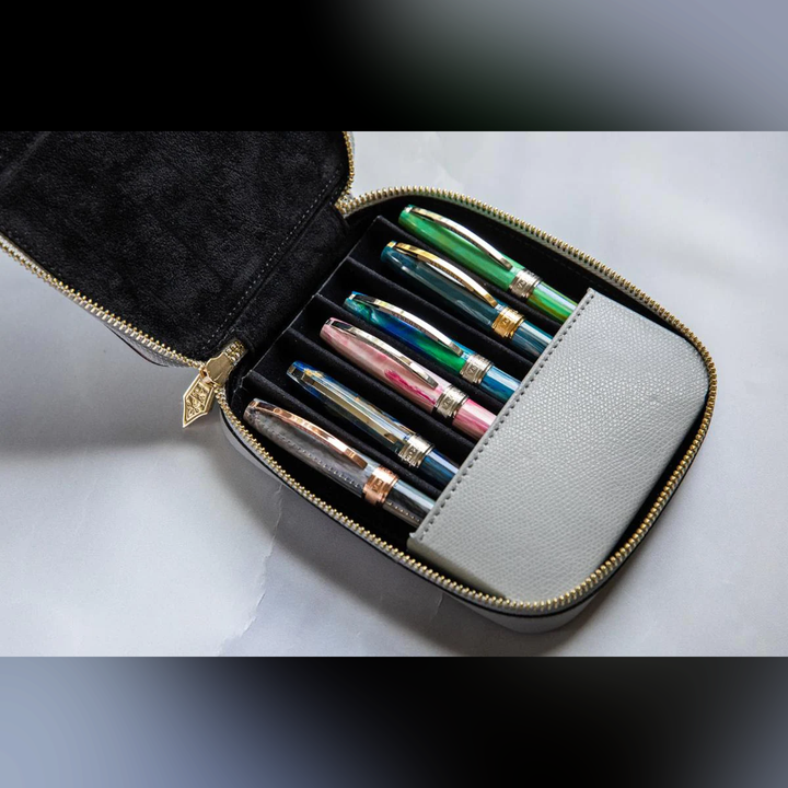 Visconti 6 Pen Leather Case