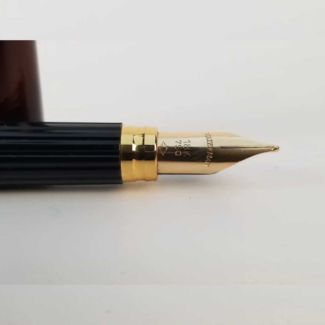 Waterman Maestro Brown Marbled Lacquer and Gold - Slim Fountain Pen