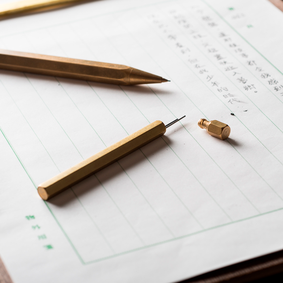 ystudio Stat-07 Pencil Lead Storage Box - Brass