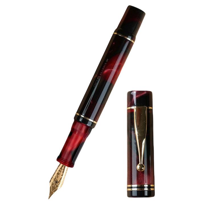 Gioia Alleria Amaranto Fountain Pen - Black/Red