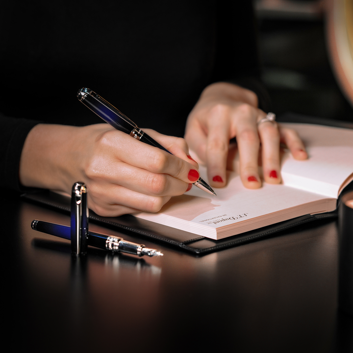 S.T. Dupont Line D Large Ballpoint Pen - Atelier Blue Lacquer