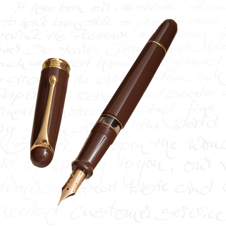 Aurora 88 Anniversary Brown Fountain Pen With Flex Nib