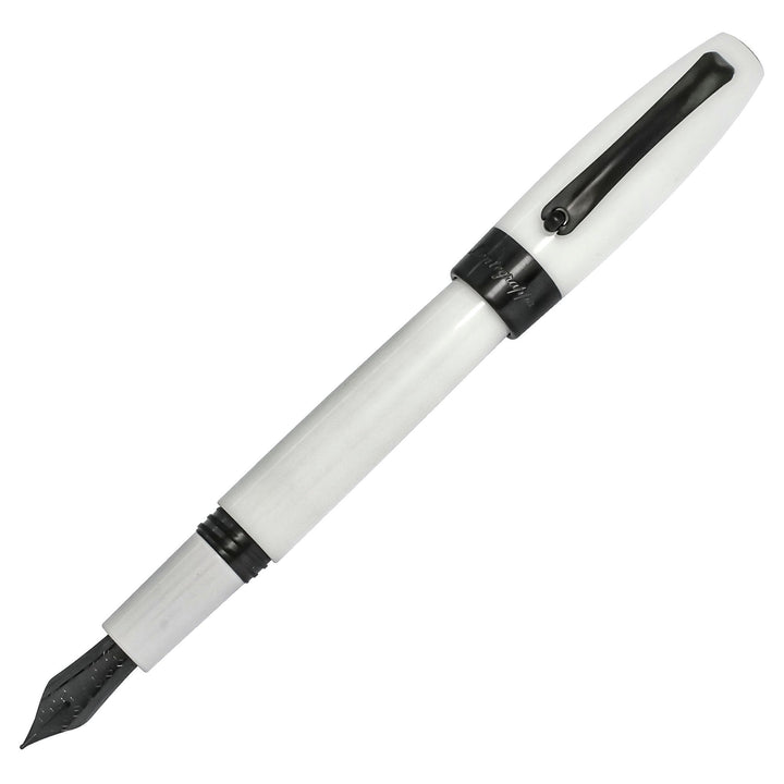 Montegrappa Fortuna Fountain Pen - White And Ruthenium