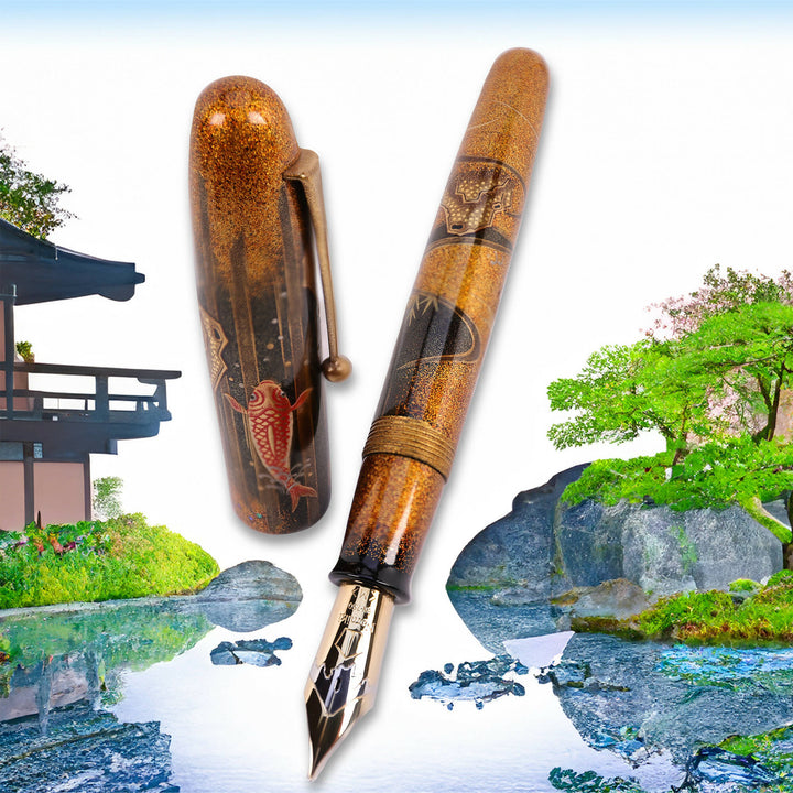Namiki Emperor No. 50 Carp on Waterfall Fountain Pen