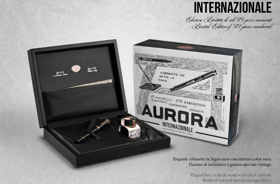 Aurora Internazionale Limited Edition Fountain Pen - Nero