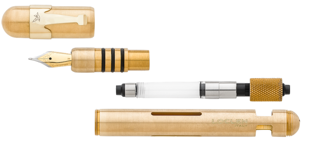 LOCLEN Electa Fountain Pen - Brushed Chrome