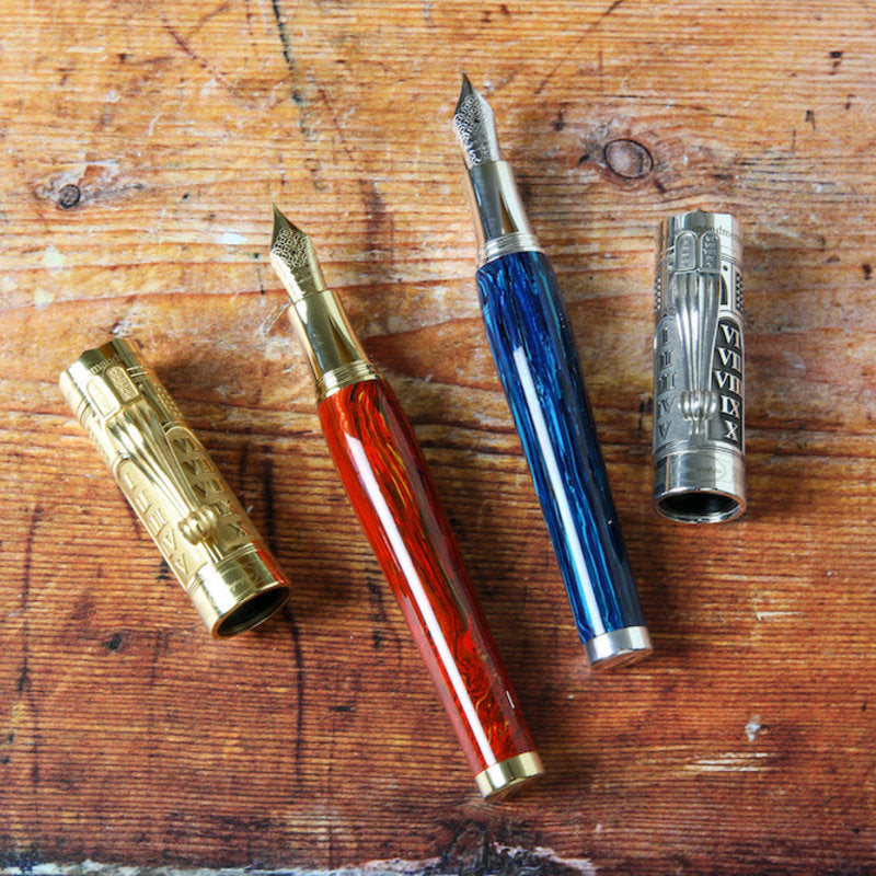 Montegrappa Ten Commandments Blue / Sterling Silver - Fountain Pen