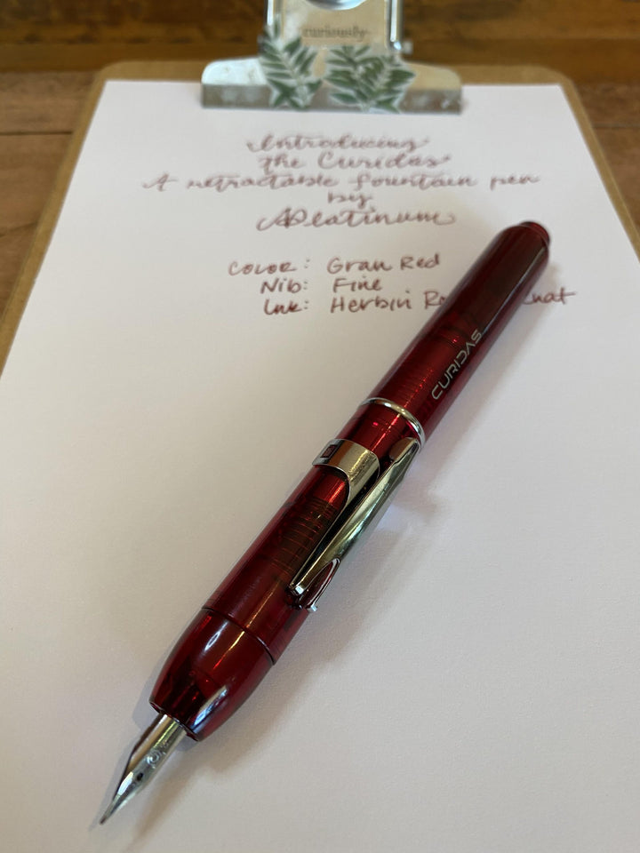 Platinum CURIDAS Fountain Pen - Gran Red