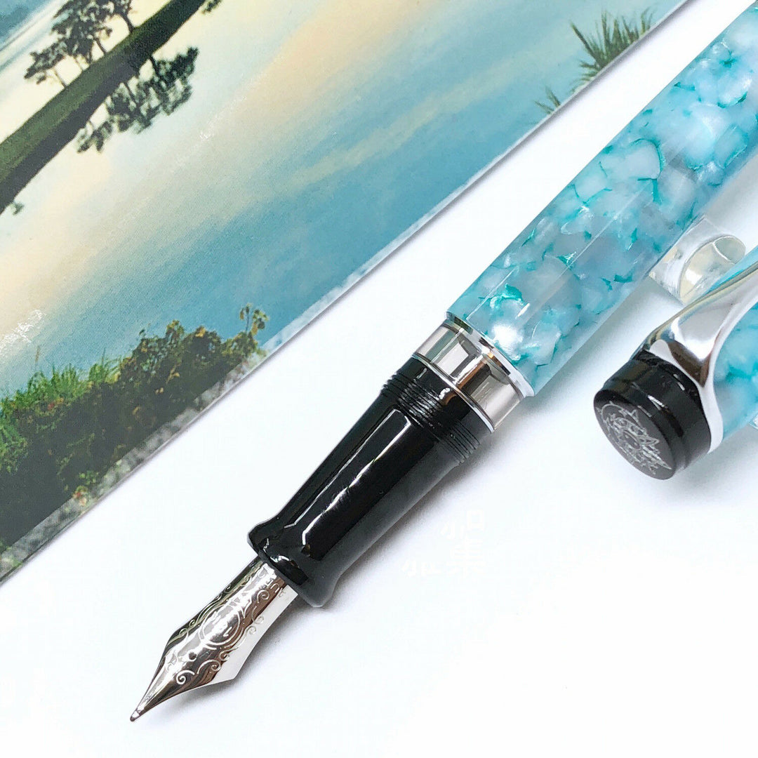 Aurora Optima Sun Moon Lake Fountain Pen - Daybreak
