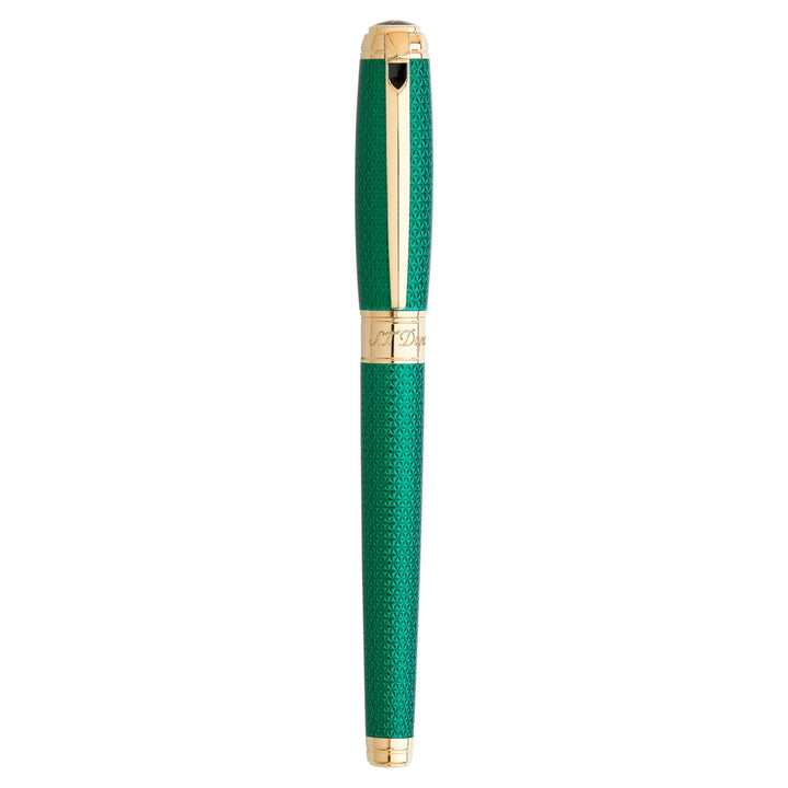 S.T. Dupont Line D Firehead Guilloche Rollerball - Emerald