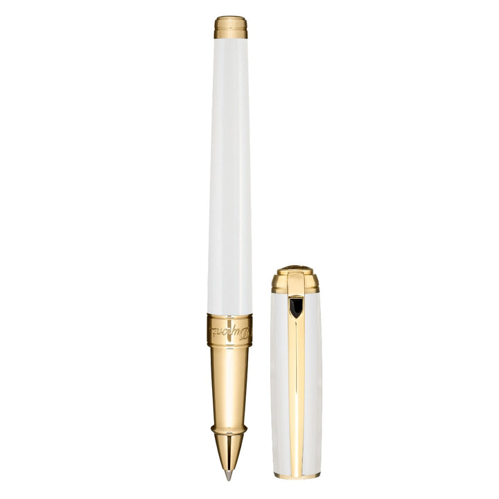 S.T. Dupont Line D Medium Rollerball Pen - Pearl White