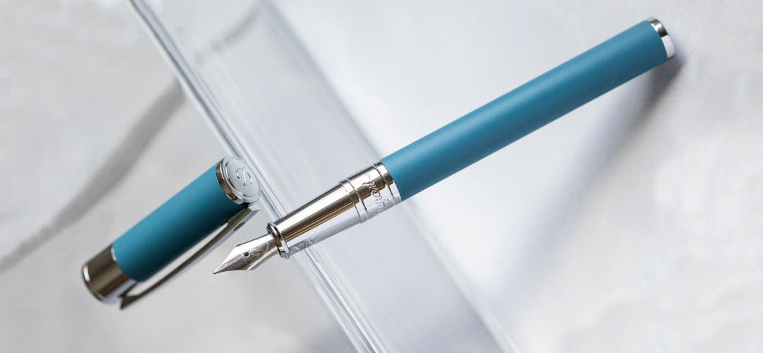 S.T. Dupont D-Initial Fountain Pen - Shark Blue