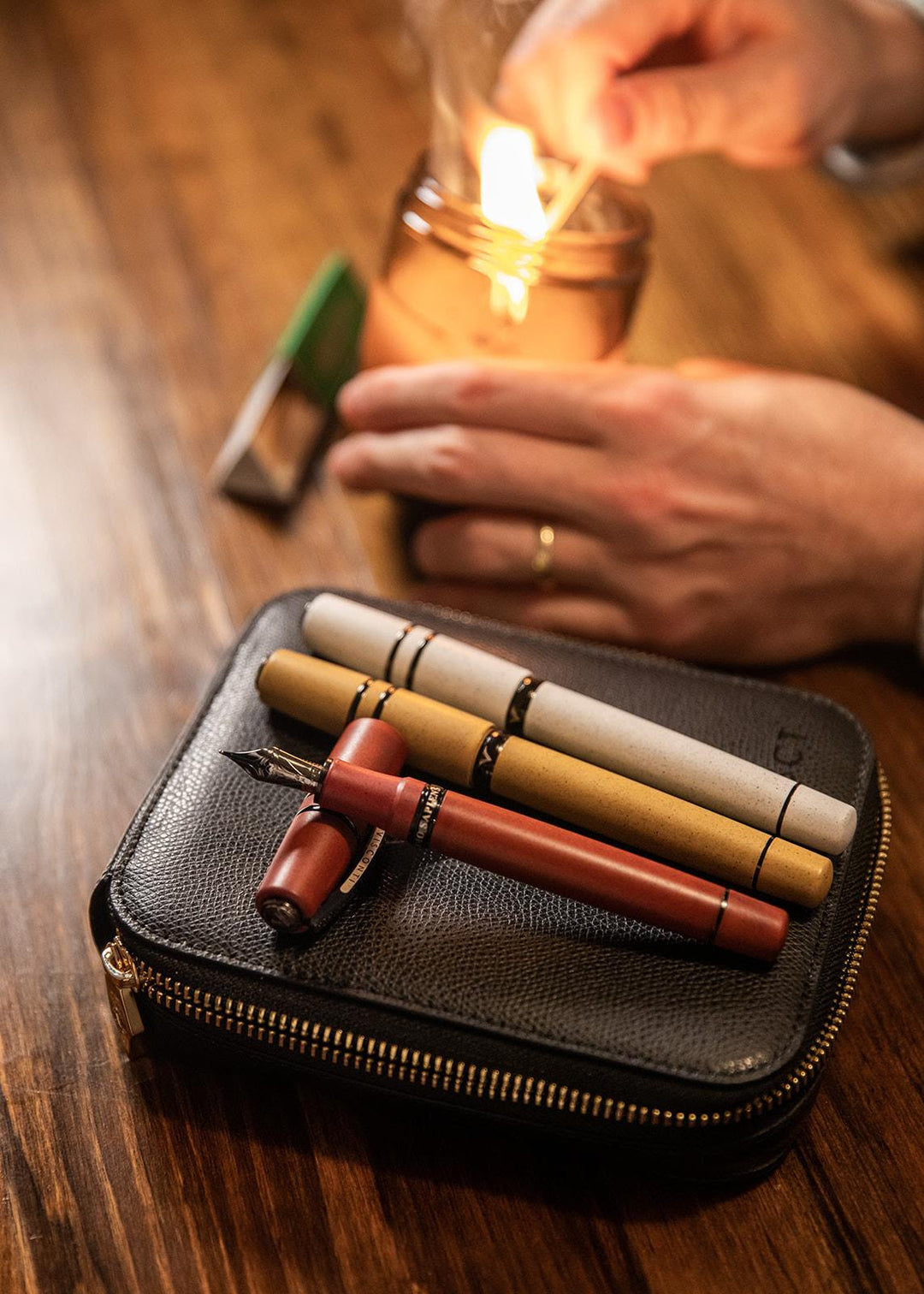 Visconti Leather Pen Sleeve