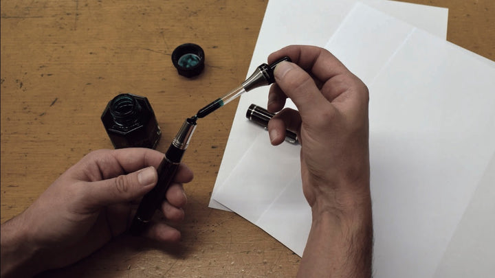 Montegrappa Mia Carissima Ebonite Fountain Pen - Mottled Brick Red