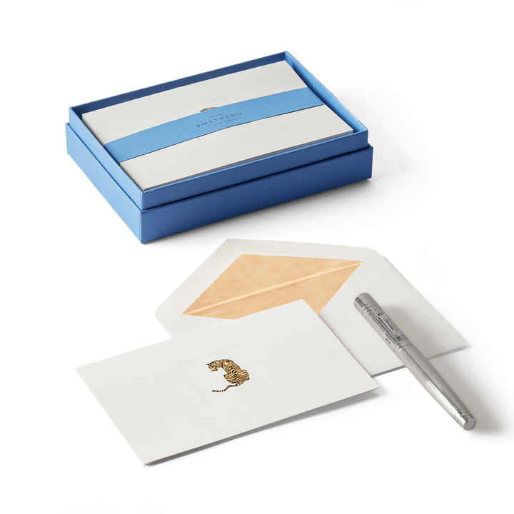 Smythson Tiger Icon Notelets envelope