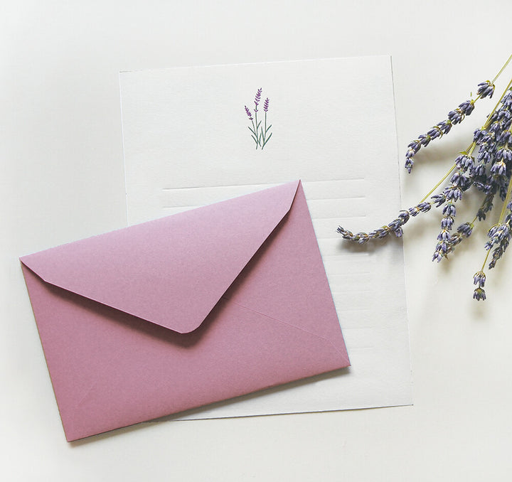 Japanese Letterpress Lavender Writing Set